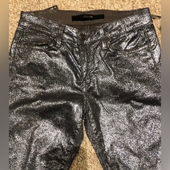 JOE’S JEANS Silver Glitter Jeans Size 26 - Picture 3 of 6